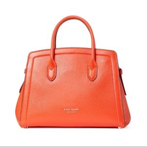 Kate Spade Medium Leather Satchel Tamarillo